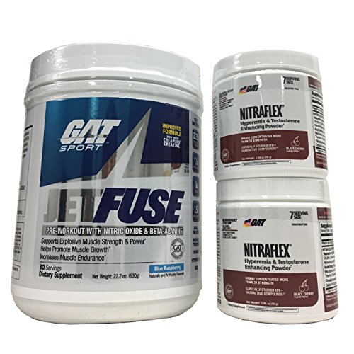Gat Jetfuse Nox Pre Workout Blue Raspberry 630g With 2 Bottles Of Nitraflex Black Cherry 7 Servings Combo Buy Online In Antigua And Barbuda At Antigua Desertcart Com Productid 41822436