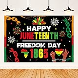 Juneteenth Backdrop,African American Independence Day Worthwhile Festival Background for Juneteenth Party Decoration(5 x3FT)