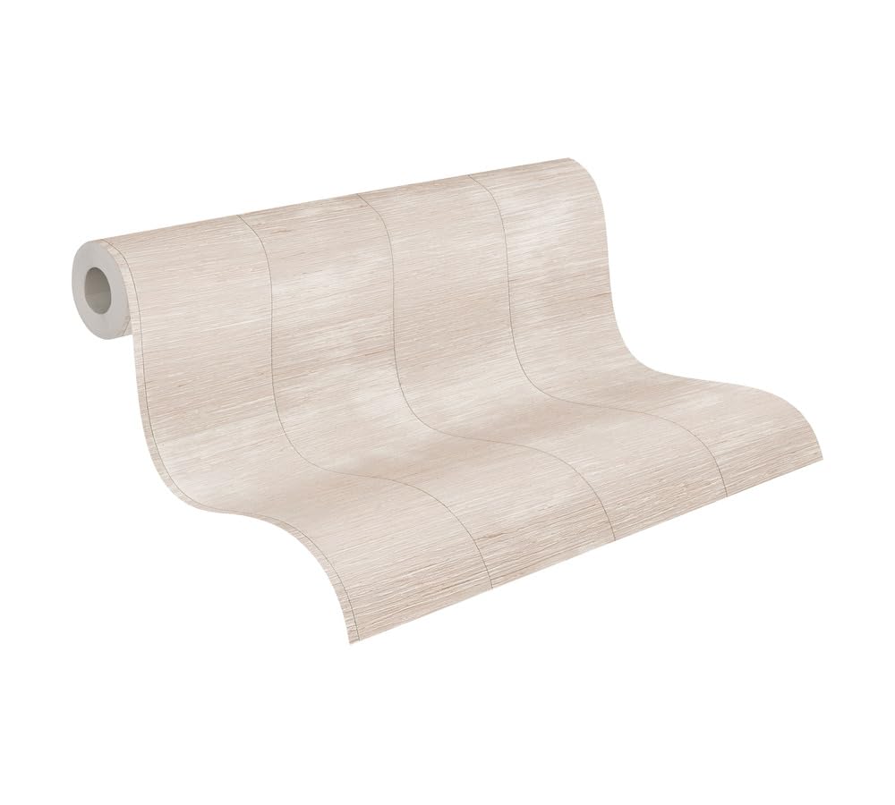 Papel pintado de diseno contemporaneo a rayas beige gris plata livingwalls 781292