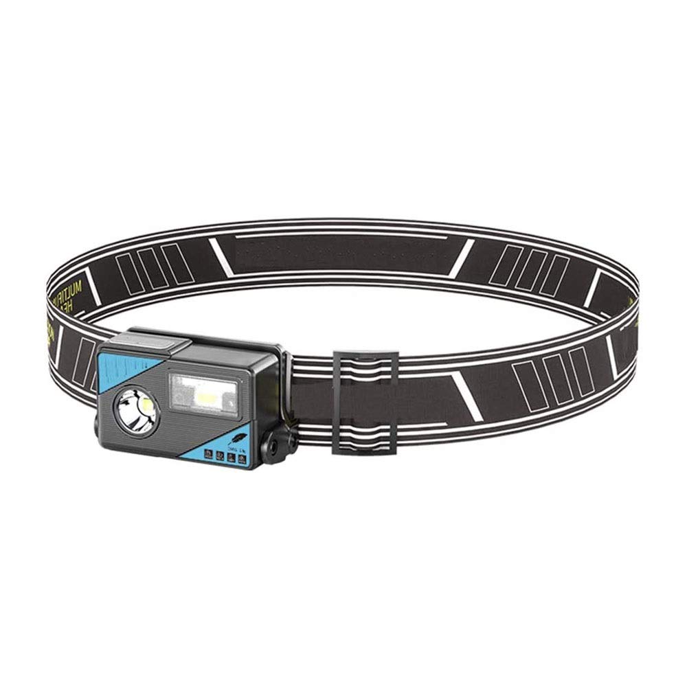 Latarka czołowa, latarka czołowa ładowana przez USB - 180 lumenów, pojedyncze ładowanie, jasna biała dioda LED + czerwone światło, kompaktowa, odpowiednia do biegania, chodzenia, biwakowania, czytania