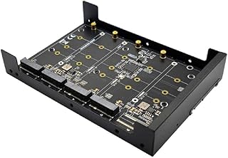 B+M Key M.2 NGFF SSD to 2.5 6Gb/s Adapter Card with Enclosure Socket M2 NGFF Adapter 4/5 Port Metal Case M.2 SSD to Adapter Card
