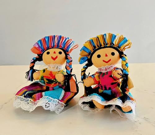 Muñecas de trapo tradicionales mexicanas ALKIMIA 2 unidades miniatura 4