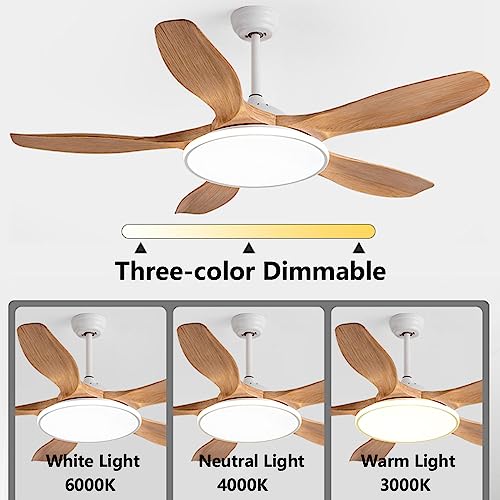 Ventilateur de plafond avec lampe LED 60W et télécommande pour salon - 6