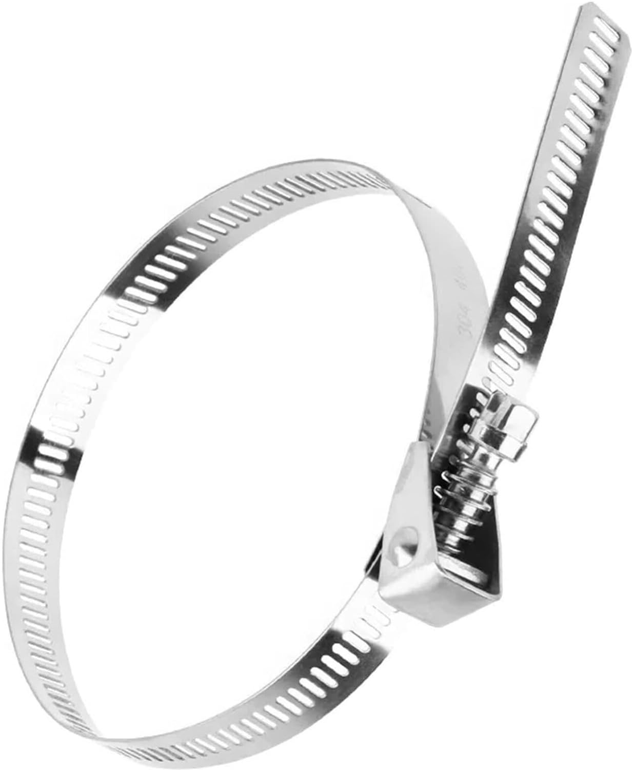 Abrazaderas de manguera de acero inoxidable de 5 uds., sujetadores de tubo de tubo de engranaje helicoidal de 50/100cm for conductos de gas y aplicaciones marinas(14 * 500 * 0.6MM)