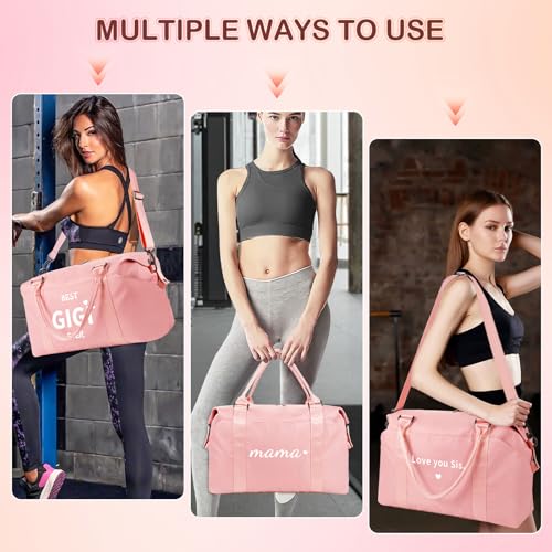 Godmother Mothers Day Gifts Pink Travel Duffle Bag Birthday Gifts for Women Best Godmother Ever Waterproof Weekender Bag4