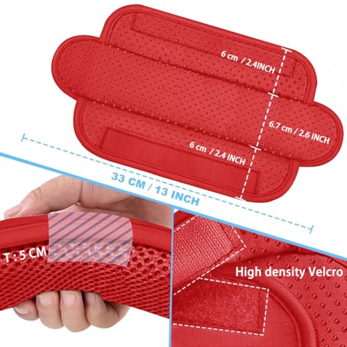 Image of ZINZ 2-Pack Universal Shoulder Pad with Ultra thick Cushion for Bag Luggage Bag Crossbody, Plus Long & Anti-Slip & Breathable,Red-2Pack