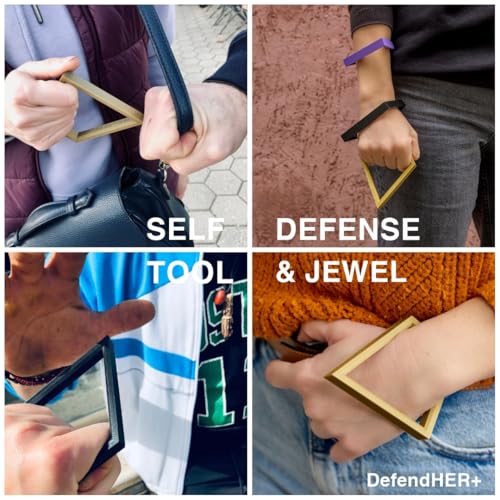 DefendHER+™ Feel Safer With Discreet Self Defense Bracelet For Women, EDC Comfortable Hidden Personal Safety Jewelry, TSA Approved, Non-Lethal Legal Tool, Ideal for Runners, Teens4