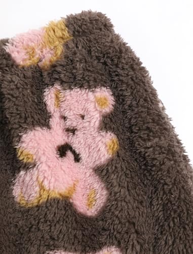 Image of ZAFUL Women's Fuzzy Plush Pajama Pants Wide Leg Pj Bottoms Lounge Pants