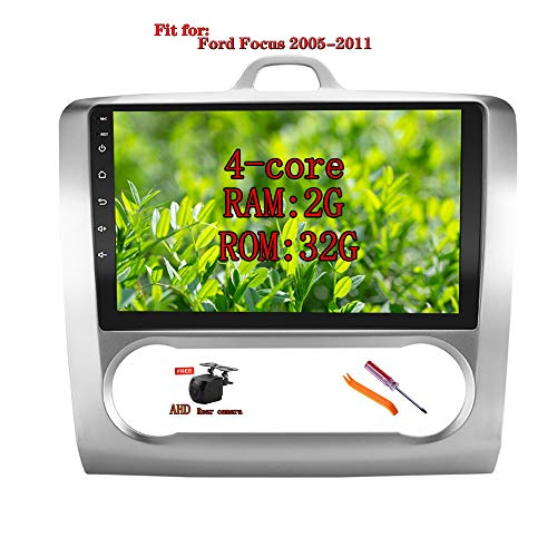XISEDO Android 7.1 Autoradio Radio de Coche 9 Pulgadas Estéreo Navegación de Automóvil con Pantalla Táctil 1024 * 600 para Ford Focus (2006-2009) (para Aire Acondicionado Automático)