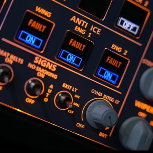 Image of A107 A32X MAX Light OVHD Overhead Panel for MSFS 2020 /2024 - Flight Sim Home Cockpit- (Backlit Edition)