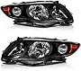CTCAUTO Headlight Assembly Set Fit For 2009 2010 For Toyota Corolla Black Housing Amber Reflector Clear Lens