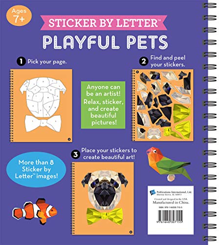 Brain Games - Sticker by Letter: Playful Pets (Sticker Puzzles - Kids Activity Book) 2