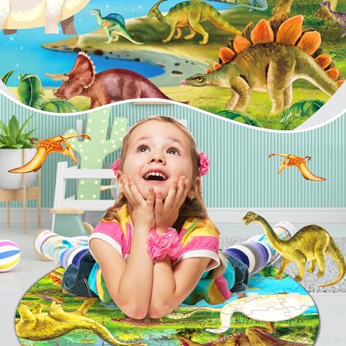 Dinosaurier Junge Runde Puzzle, Papier Kinder Spielzeug Puzzle Spielzeug Stress Relief Puzzle