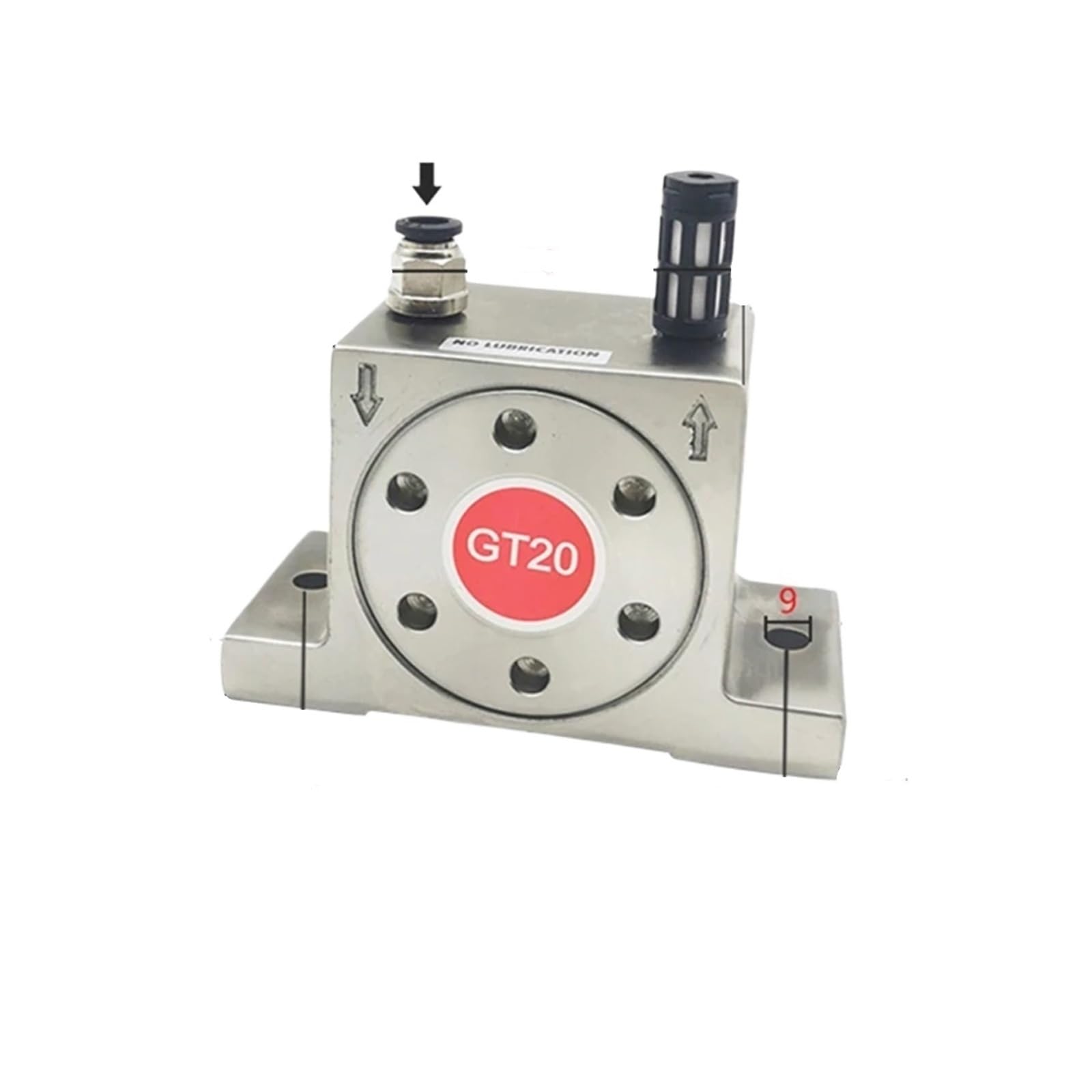 Powsi Gt20 / Gt25 Pneumatic Vibrator Industrial Feeding Pneumatic Turbine Vibrator 304 Stainless Steel Vibrator Oscillating Hammer