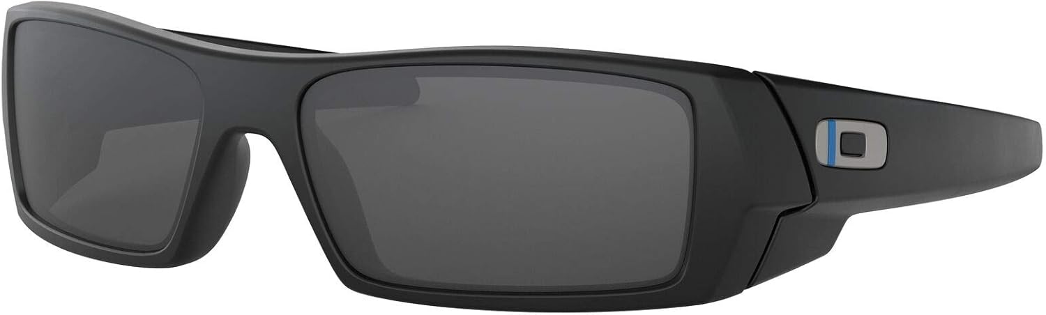 Oakley Men's OO9014 Gascan Rectangular Sunglasses, Blue Black/Grey, 60 mm : Clothing, Shoes & Jewelry