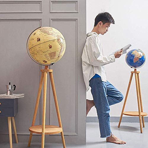 Alta performance Globo mundial iluminado com mapa de relevo 3D com base de madeira Lâmpada globo ter