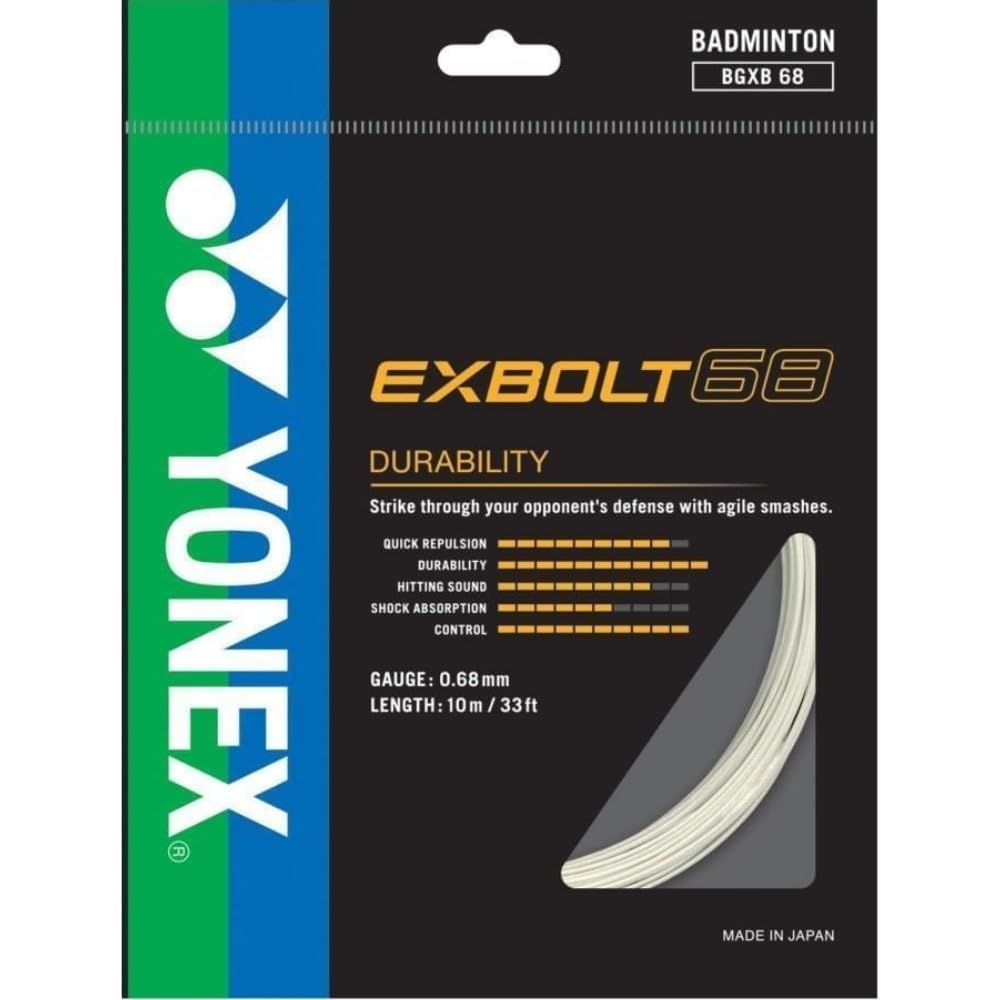 YONEX Exbolt 68 Badminton String (White)