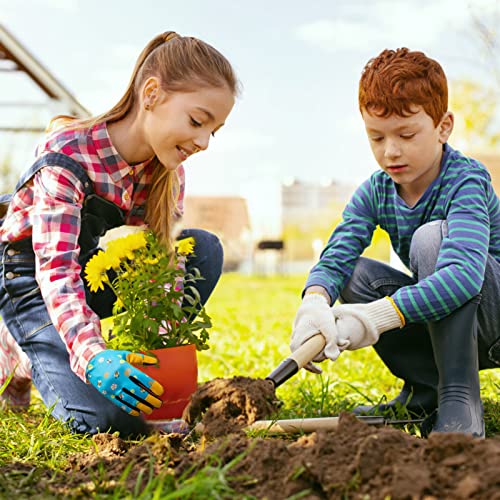 Hodup Kids Gardening Gloves For 7-9 Years Old,1 Pairs Kids Garden Gloves Non-Slip Children Breathable Yard Work Gloves For Boys Girls（M,Blue） #TOP5