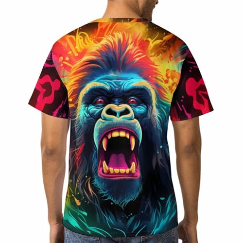 Gorilla Unisex T Shirts Short Sleeve Crewneck Shirts Summer Casual Tees Loose Tees Tops3