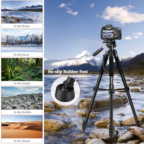 Joilcan AH75 Tripod Camera Tripods, 74 Inch Tripod For Camera Phone Video Recording, Heavy Duty Camera Tripod Stand, Professional Travel Dslr Tripods Compatible With Canon Iphone thumb #2