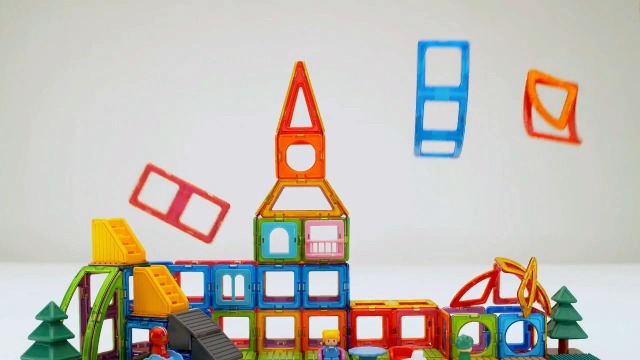 Magformers 26 Pezzi: Piastrelle Magnetiche STEM Per Imparare Matematica E Geometria - Colori Arcobaleno - 2
