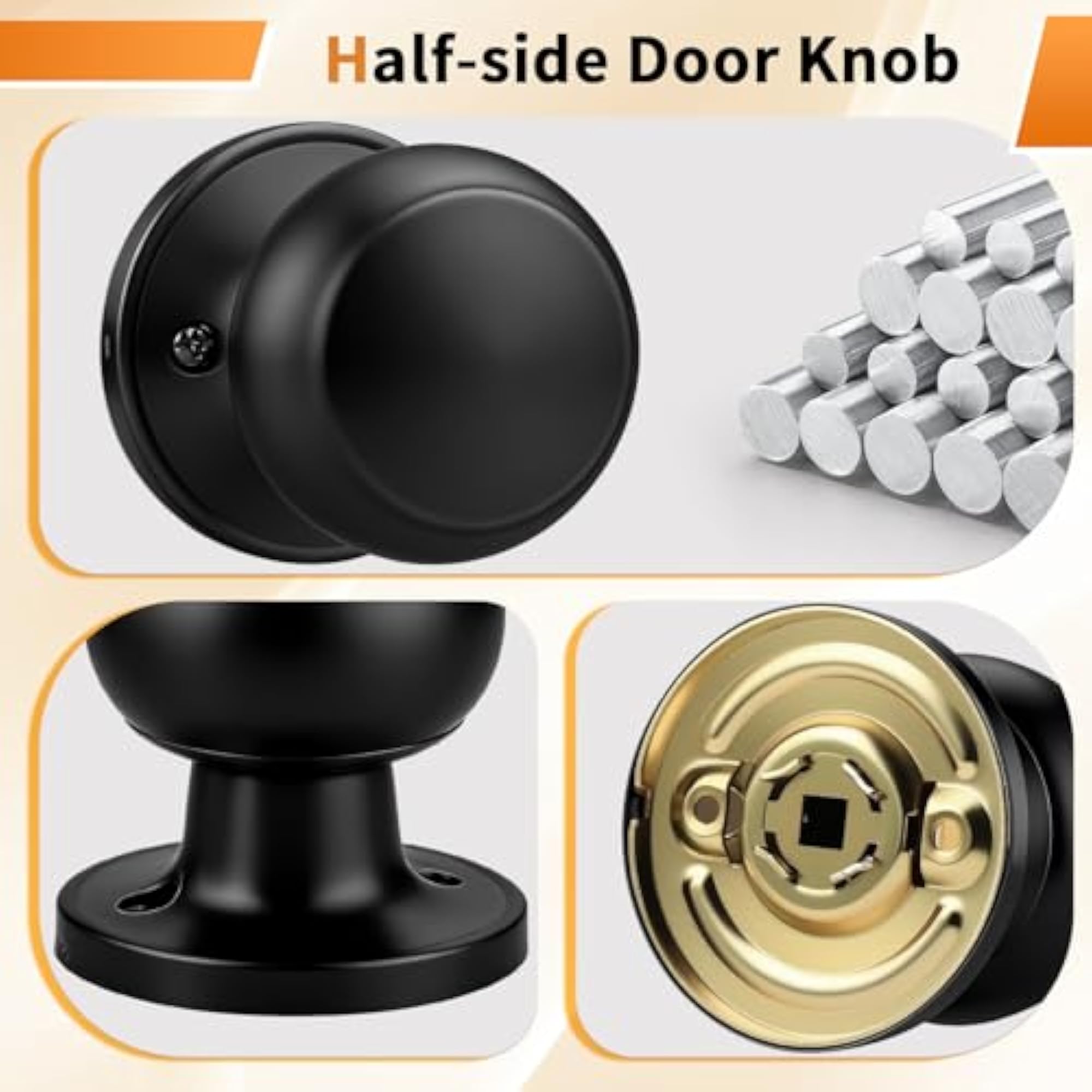 Flat Ball Single Dummy Door Knobs