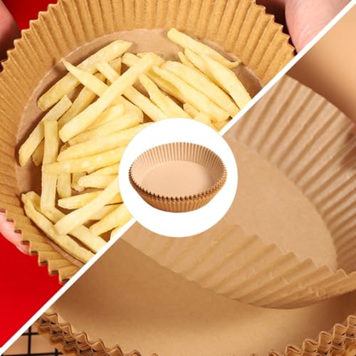 Papel para freidora de aire desechable que evita que la comida se pegue al cocinar 5