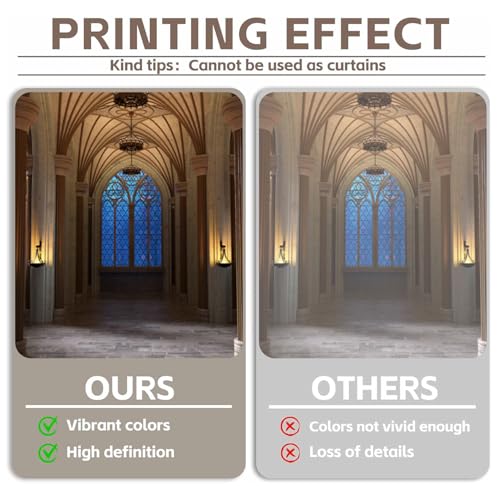 Leowefowa Vintage Medieval Castle Church Backdrop Vinyl 10x8ft Retro Architecture Medieval Theme Party Decorations Photography Background Column Corridors Wedding Birthday Photo Booth Backdrop Props by Leowefowa - Used condition - Image 3
