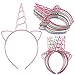 XIMA 12pcs Unicorn Girls Headbands Children Plastic Hairbands Headwear Hair Accessory for Kids Party Decorations(Spring color-Unicorn)