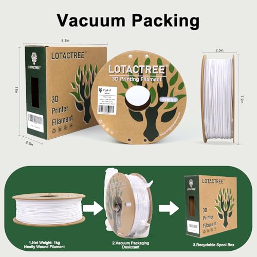 Image of PLA Force White Filament, High Impact PLA-F Filament 1.75mm 1KG | Toughened White 3D Printer Filament with PLA-F Formula for High Impact & Non-Brittle Resistance