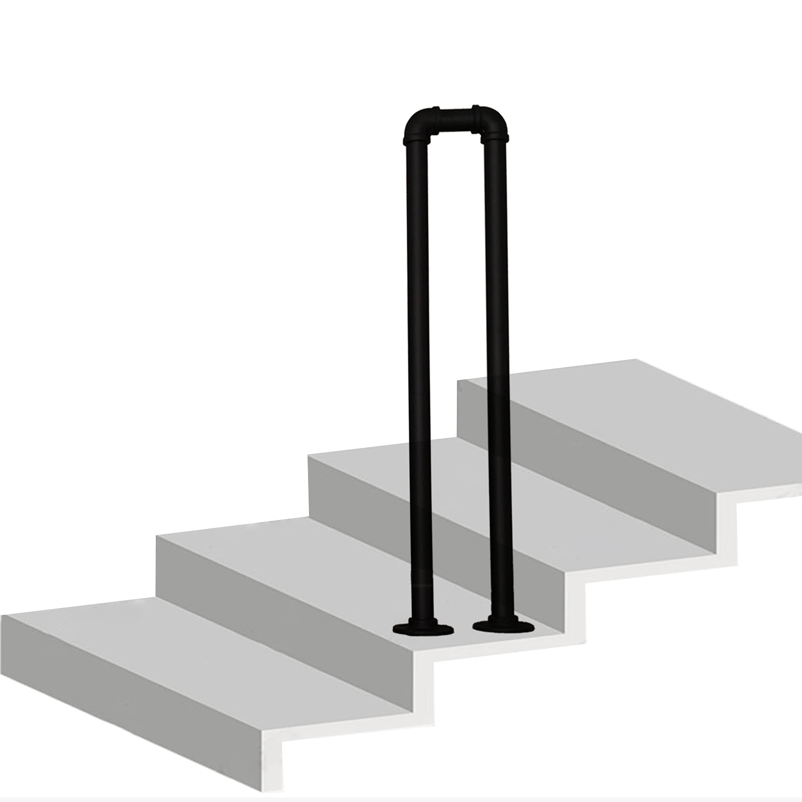 Rampe d'escalier en fer forgé au fini mat de qualité supérieure