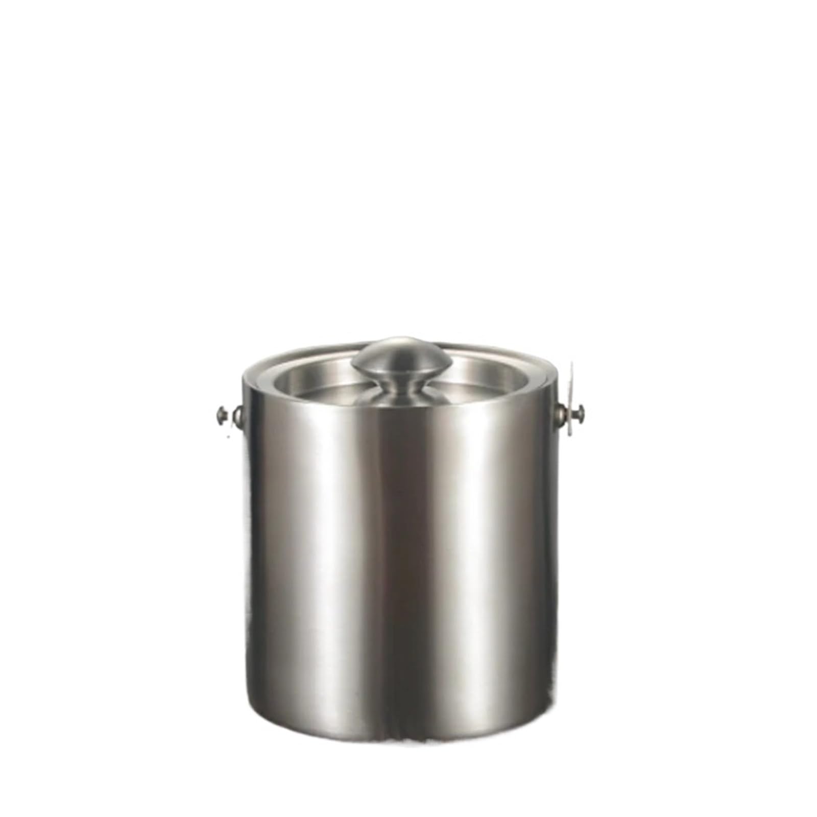 Cubitera Grande de Acero Inoxidable de Doble Pared con Aislamiento de 2/3 l y Tapa para Fiestas, cócteles y Bares (2 l)