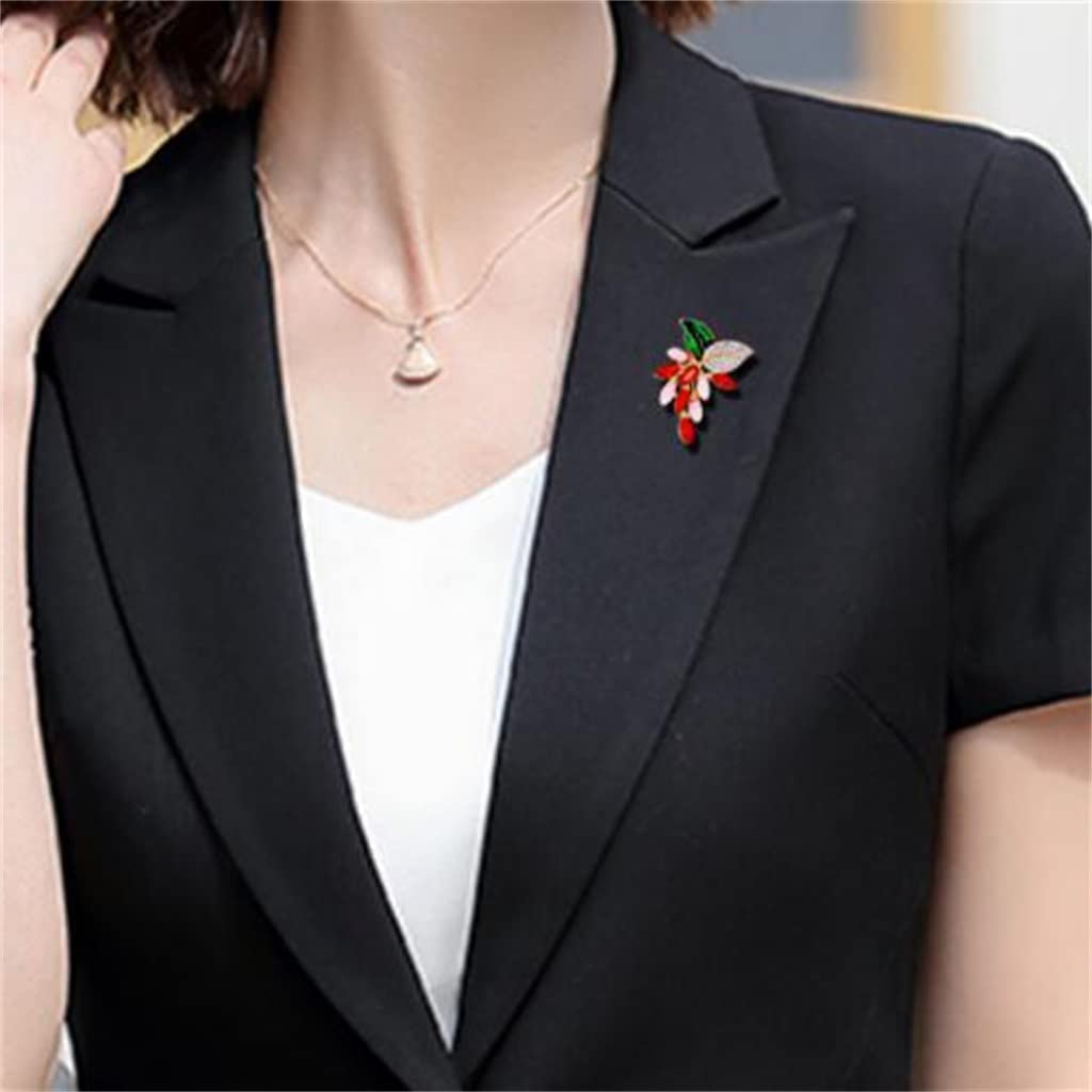 Broche con Forma de pasas, Diamantes de imitación, aleación Vintage con Solapa, Diamantes, Chal Floral, Elegante Ramillete, Cuello