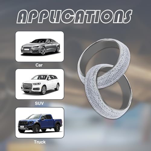 Image of 65mm Car ID Exhaust Gasket, High-Grade Graphite Manifold Donut Gaskets for Muffler Sealing, Leakproof Muffler & Downpipe Exhaust Flange Replacement for 2-1 /2 inch Pipes, SUV, Truck, RV