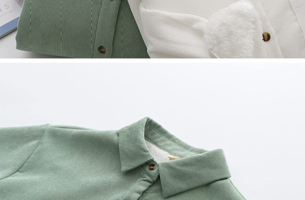 Damen Bluse,Damen-Cordsamt-Revers-Hemden Langarm-Hemden Teddy-Fleece-Hemden Einfache Einfarbige Weiße Hemden Herbst Und Winter Lockere Warme Mäntel Elegante Damenoberteile