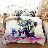 FANSU Parure de Lit Housse de Couette 2 Personne, 3 pièces Impression 3D...