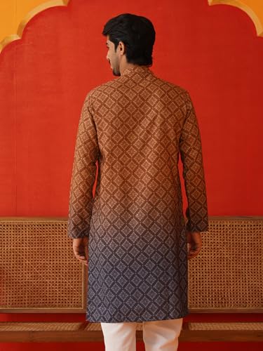 Image of Jompers Men's Ombre Pure Cotton Straight Kurta