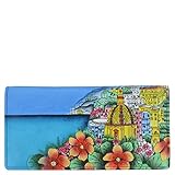 Anna by Anuschka Women's Hand-Painted Genuine Leather Checkbook Cover - Amalfi Dawn