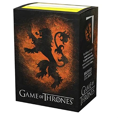 Dragon Shield Card SleevesâBrushed Art Game of Thrones: Lannister Standard Size 100CT-MGT Card Sleeves are Smooth & Tough-Compatible with Pokemon, Yugioh, & Magic The Gathering Card Sleeves