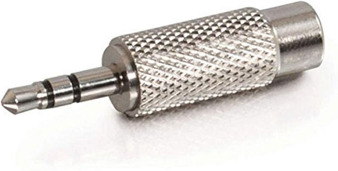 C2G 40637 3.5mm Stereo Male to RCA Mono Female Audio Adapter, TAA Compliant, Silver Metallic Silver : Electronics