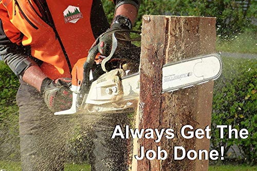 Chainsaw Sharpener File Kit – Flat, 5/32, 3/16, 7/32 Inch Round Files, Raker Tooth Depth Gauge, Blade Filing Guide, Wood Handle & Tool Pouch – Used To Sharpen Chain Saw Teeth - 8 Piece Sharpening Set #TOP6