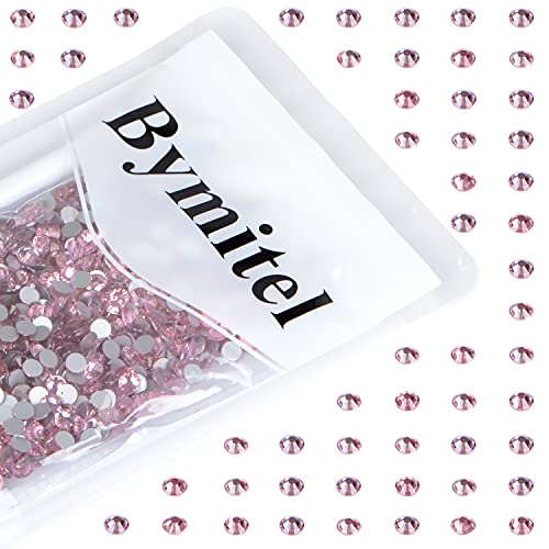 Image of 1440pcs Artificial Rhinestones Non Hotfix Glue Round Crystals Glass Flatback for DIY Jewelry Making with a Picking Pen (SS20, 1440pcs, Light Rose)