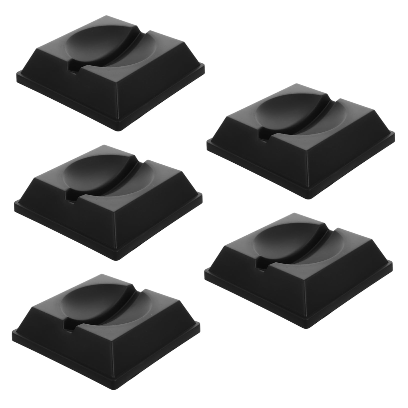 SUPVOX 5pcs Round Display Stand for Exercise Balls Ball Holder Stand Square Design Sturdy Plastic Pedestal