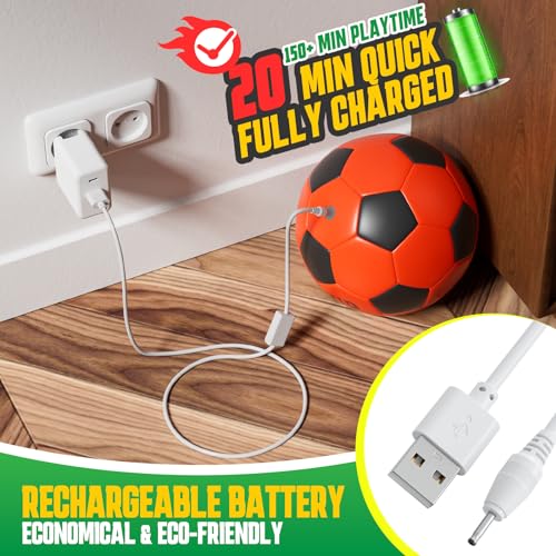 Funvip Light Up LED Soccer Ball, Rechargeable Glow in The Dark Soccer Ball with Bag, Christmas Birthday Soccer Gifts for 8-12 Years Old Boy Kids Teens, Cool Boy Toys Gifts for Ages 8 9 10 11 12+ — view 2