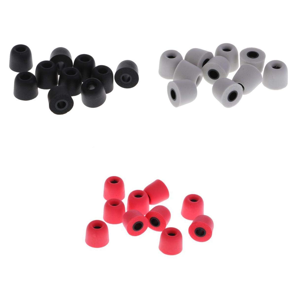 30 pieces earbud memory foam eartips earplug tips for inear headphone 4.5 mm