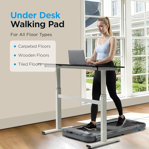 Image of JLL Folding Treadmill & Walking Pad, Under Desk Running Machine for Home Office, Smart App, Auto /Manual Incline, Shock Absorption, Compact Space-Saving Design