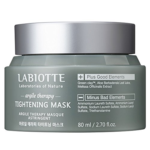 LABIOTTE Argile Therapy Tightening Mask - Moisturizing Cream Type Clay Mask Cleanse Pores and Sebum/Rich Mineral Substance 2.70fl. oz