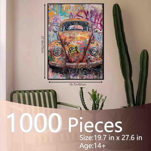 Rompecabezas de 1000 piezas de coche vintage ideal para decorar paredes 2