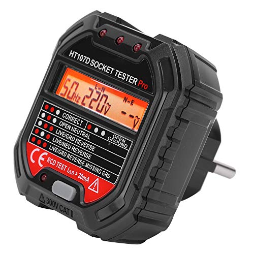 Stekkertester, HT107D Digitale LCD-Display Stopcontacttester EU 90-250V Netfoutcontrole-Instrument Voor Scholen… - Image 5