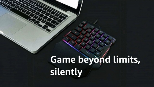 Amazon.com: RGB Backlit Gaming Keyboard One Handed, Silent Keys 35